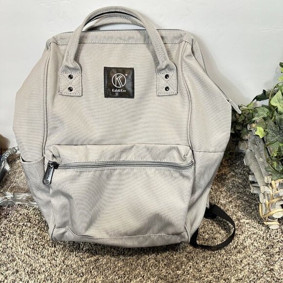 Kah&Kee Canvas Travel Backpack Functional Anti-theft School Laptop Gray New - Picture 5 of 6